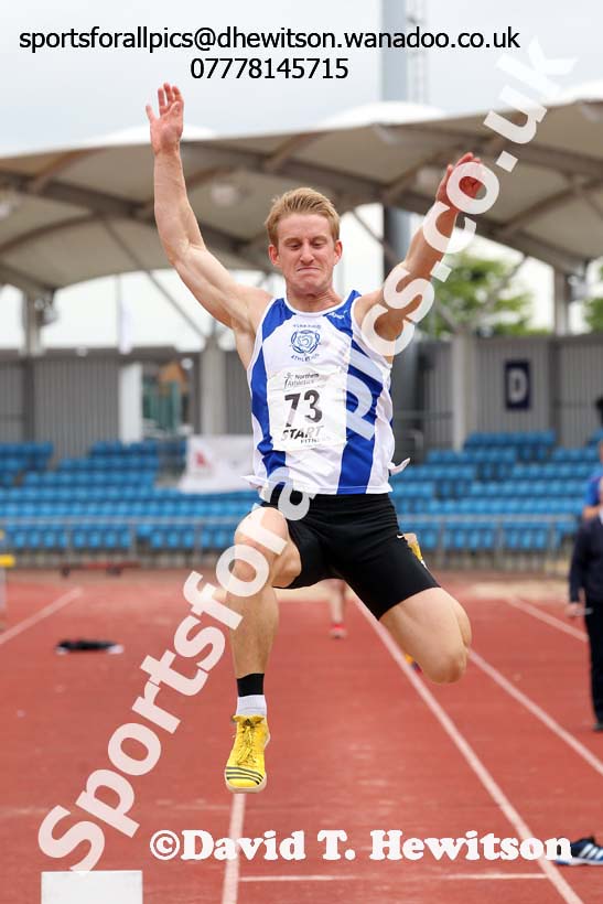 Mens  senior long jump, Northern Senior and Under-20s Track and Field Champs., Manchester. Photo: David T. Hewitson/Sports for All Pics
